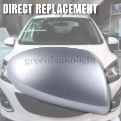 Passenger Right Side Door Mirror Cover Cap Silver For 2009-2012 Mazda 3 Mazda 2 • $17.98