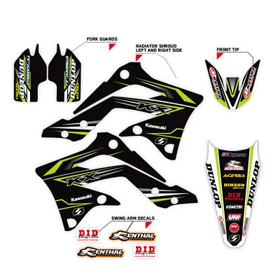 $59.99 • Buy 2008 - 2019 Kawasaki Klx 250 Klx250  Motocross Graphics Kit : Supercross Decals