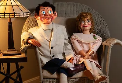 Pair Vintage Ventriloquist Dummies: D Anderson Handmade + Jerry Mahoney Model • $510