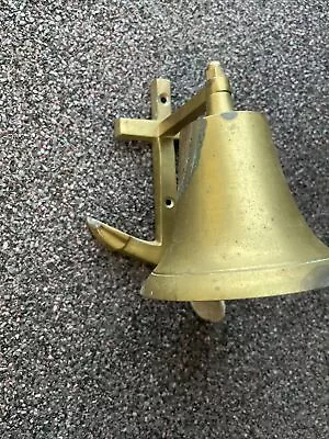 Vintage Nautical Brass Bell Anchor Ship Wall Mount • $29.99