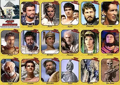 Jason And The Argonauts (1963) Movie Trading Cards. Talos Hydra Hercules Zeus • £5.75