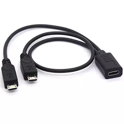 USB 2.0 Type C Female To Dual Micro USB Male Splitter Cable (2 Micro USB Spli... • $16.76