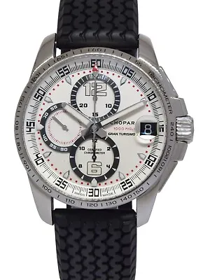 Chopard Mille Miglia GT XL Chronograph Steel White Dial 44mm Watch 16/8459 • $5250