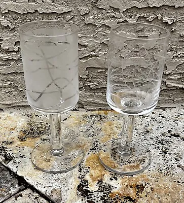 $23.99 • Buy NWT Pair Of Dansk Karin Grafix Etched Wine All Purpose 10 Oz Goblets