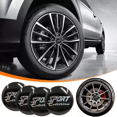 4x 56MM SPORT Edition Car Wheel Center Cover Sticker Hub Cap Emblem Badge Decals • $11.44