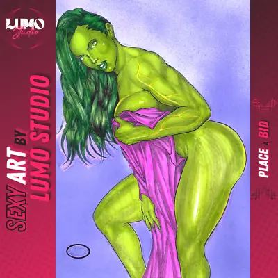 She Hulk (09''x12'') By Rudimar Patrocinio - Lumo Studio Original Comic Art • $15.99