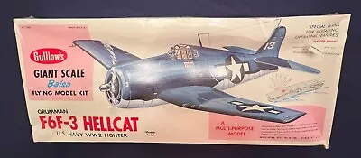 Vintage Guillow's Grumman F6F-3 Hellcat Balsa Kit 1005 New Old Stock • $50.99