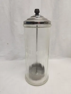 Vintage  Barbicide Barbers Disinfectant Glass Jar W/ Metal Lid And Insert • $19.95