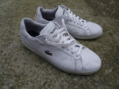 £15 • Buy Lacoste Graduate White Leather  Trainers  Size 8