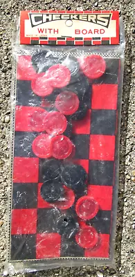 Vintage Made In Japan Checkers With Board Game In The Original Plastic Packaging • $12.49