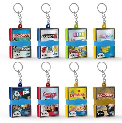 Hasbro Gaming Keychain Mini Travel Game Of Life Monopoly Cluedo Connect4 Gueswho • £7.55