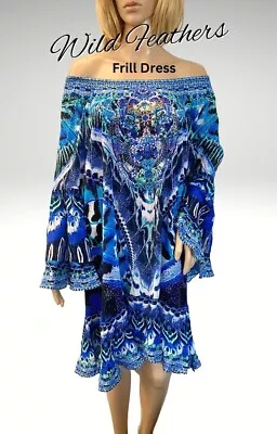 Czarina -💙NEW... Wild Feathers Frill Dress - Size M • $299