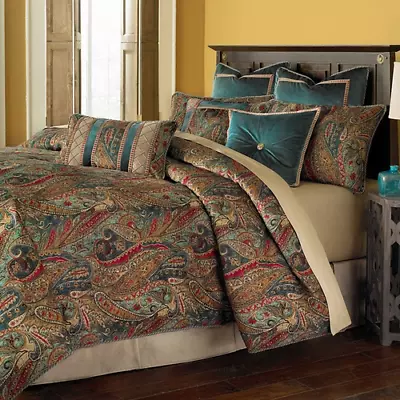 NEW Michael Amini Seville 9pc Queen Mediterranean-Inspired Comforter Set By AICO • $690