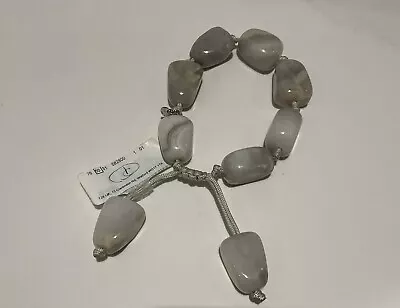 LOLA ROSE BRACELET Designer Women’s Chunky Gem Natural Stone Grey  Quartz New A9 • £22