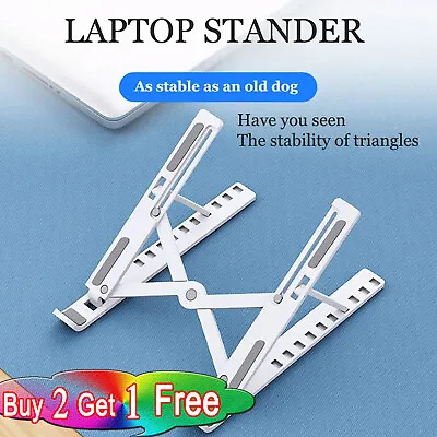 Foldable  Laptop Stand Portable Adjustable For MacBook IPad Tablet Holder Riser~ • £2.32