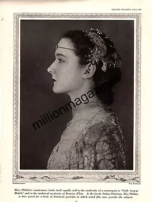 1925 Mary Philbin Original Print From Theatre Magazine - Extremely Rare • $21.75