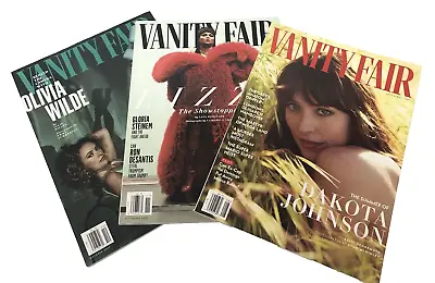 Vanity Fair Magazine Lot Of 3 Lizzo Dakota Johnson Olivia Wilde Issues 2022 • $10.95