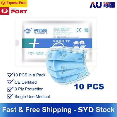 10PCS Child Kid Disposable Medical Face Mask Sterile 3 Ply Masks • $3.99