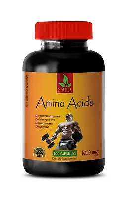 Bodybuilding Supplement - AMINO ACIDS 1000mg - Energy Supplements - 100 Capsules • $20.26