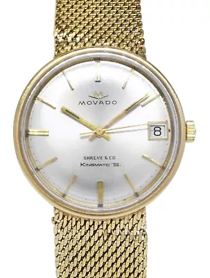 Movado Mens Vintage Kingmatic Sub-Sea 14k Yellow Gold Automatic Bracelet Watch • $3995