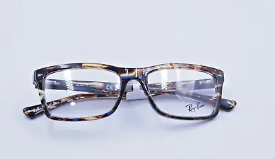 NEW Ray Ban RB5287 5711 Mens Spotted Havana Rectangle Eyeglasses Frames 52/18 • $109