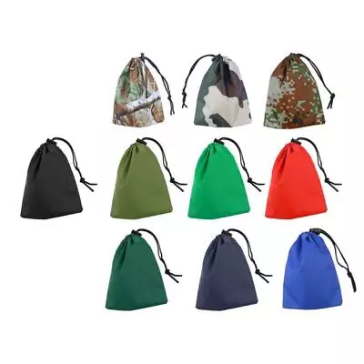 Waterproof Camping Storage Bag Small Drawstring Pouch Portable Organizer • £4.12