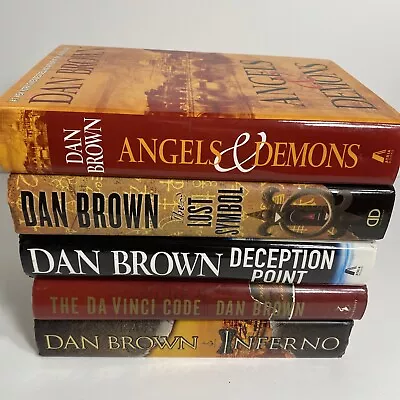 Dan Brown Lot Of 5 Hardcover Books With Dust Jackets Da Vinci Code Inferno Angel • $29.95