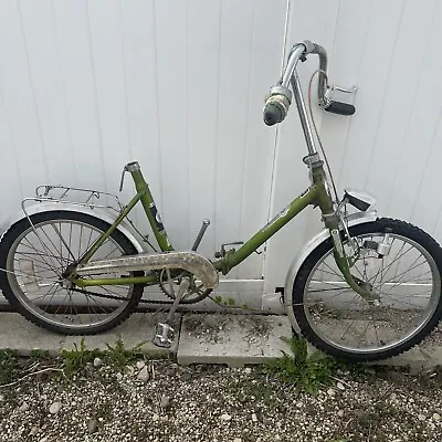 VINTAGE Faehnrich Super Star German Traveling Folding Bike W/ Generator C Detail • $142.45