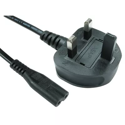 £3.99 • Buy For Sony PS3 Slim PS4 Slim Power Cable Fig 8 C7 Mains Power Cord Lead UK Plug 