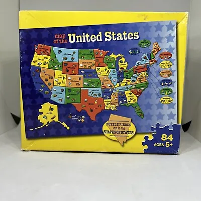 Pre-Owned EUC! United States Puzzle Map Milton Bradley World On Reverse MB 84 Pc • $24.42