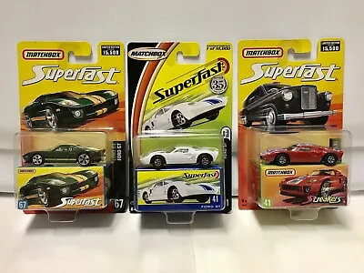 Matchbox Lot Of 3 Superfast Ford GT # 41 Streakers #41 Error Card Taxi & #67 • $44.95