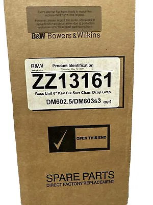 Bowers & Wilkins ZZ13161  6  Woofer DM602.5 S3 DM603 S3  B&w FACTORY SPARE PART • $119.99