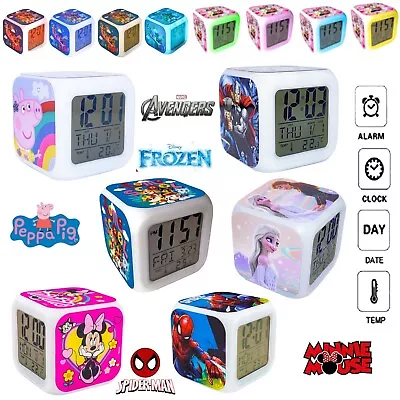 £13.99 • Buy 8cm Battery Powered Color Changing LED Digital Alarm Clock, Night Light For Kids