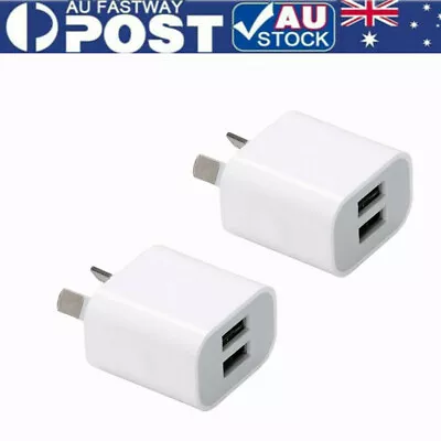 2x Dual USB Wall Charger 5V 2A Universal Travel Fast Power Adapter Phone AU Plug • $12.99