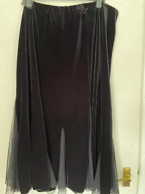 Joanna Hope Glamorous Black Velvet Evening Skirt. Size 26. Rarely Worn • £15