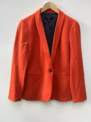 J Crew Parke Blazer 14 Bright Orange Jacket Wool Blend • $62.99