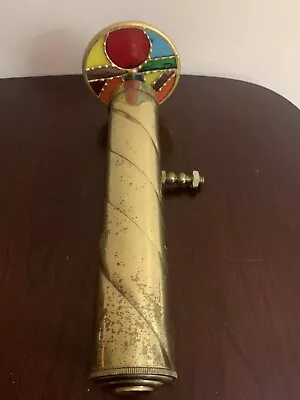 Vintage Stained Glass & Brass Kaleidoscope W/o Stand For Parts Or Repair  • $15.99