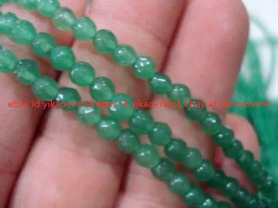 4MM Natural Faceted Jade Amethyst Emerald Round Gemstone Loose Beads 15'' • £3.59