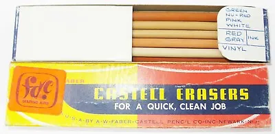 Vintage Faber Castell Erasers 7  Machine Erasers - Assorted No. 72 -79! • $35.99