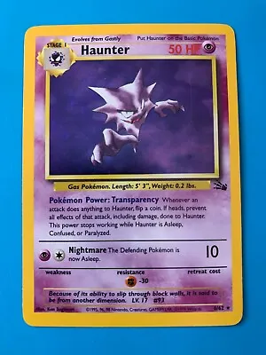 $4.50 • Buy Haunter 6/62 Fossil Set Holo Rare Vintage 1999 Pokemon Card