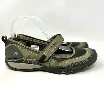 Merrell J68176 Mimosa Emme Driving Mary Jane Sandal Shoes Dusty Olive Womens 9 • $39
