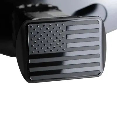 Fit Benz Tow Hitch Cover Trailer Receiver Black American Flag Emblem Plug Tube • $21.99