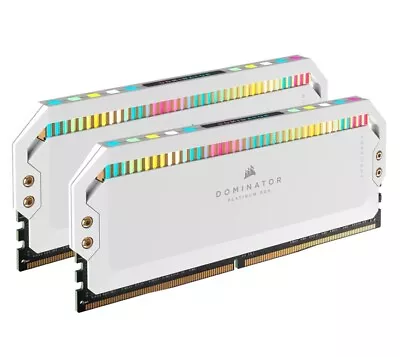 (LS) Corsair Dominator Platinum RGB 32GB (2x16GB) DDR5 UDIMM 6200Mhz C36 1.1V Wh • $468.47