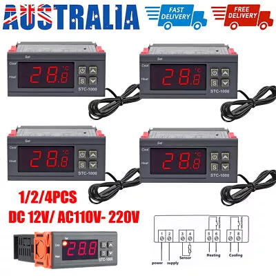 $75.98 • Buy 1-10x STC-1000 Digital Temperature Controller Thermostat Cooling Heating Output