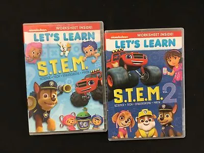 Nickelodeon Let’s Learn S.T.E.M. 1 &2 DVD Lot (Science Tech Engineering Math) • $13.99