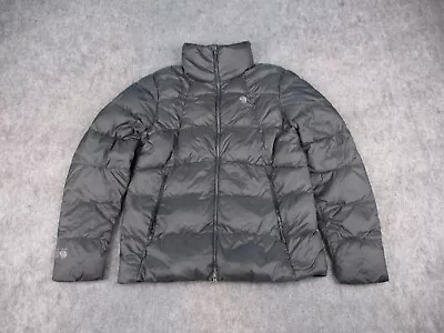 Mountain Hardwear Jacket Womens Medium Gray Down Puffer Coat Full Zip Insulated • $35.99