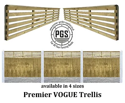 Premier Vogue Contemporary Venetian Style Urban Trellis Lattice Garden Fence • £13.50