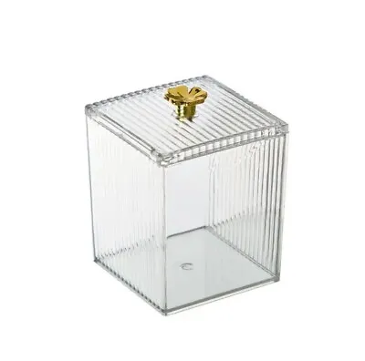 Acrylic Cotton Swab Storage Holder Box Clear Cosmetic Makeup Organizer Container • $6.25