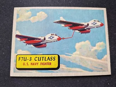 1957 Topps Planes Of The World Card # 3 F7U-3 Cutlass - U.S. Navy Fighter (EX) • $14.95