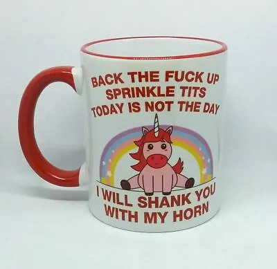Unicorn Back The Fuckity Sprinkletits Rude Coffee Mug Funny Durable Present Tea • £9.99